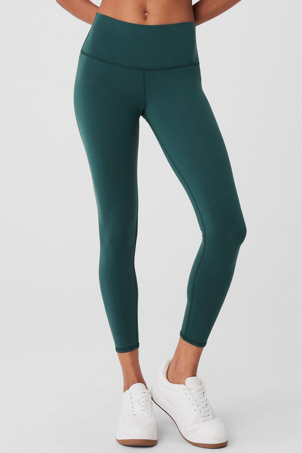 Alo Yoga 7/8 High-Waist Airbrush Naisten Leggings Vihreä | Suomi  0486-FUPGK