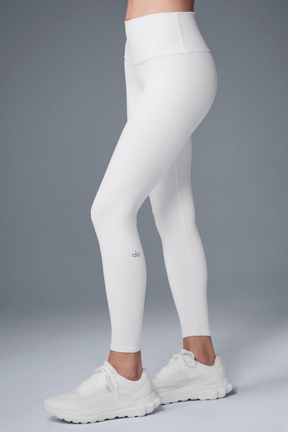 Alo Yoga 7/8 High-Waist Airbrush Naisten Leggings Valkoinen | Suomi  7160-UQVOY