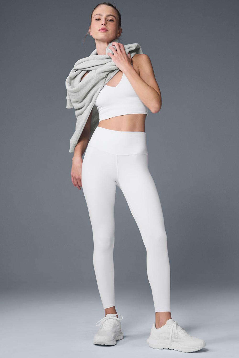 Alo Yoga 7/8 High-Waist Airbrush Naisten Leggings Valkoinen | Suomi  7160-UQVOY