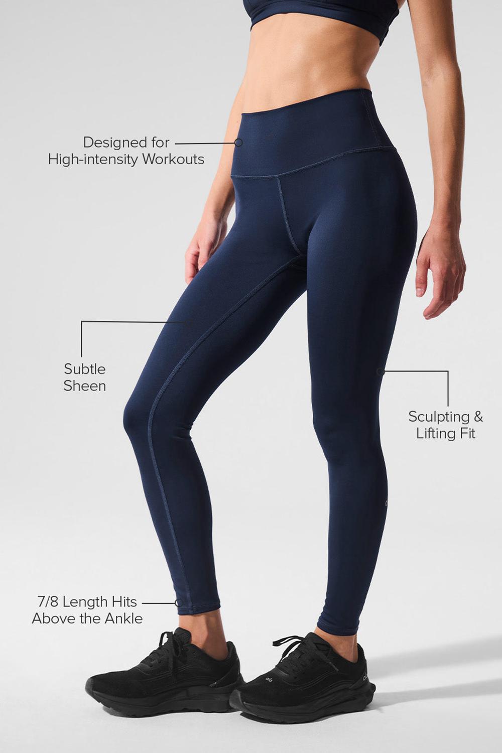 Alo Yoga 7/8 High-Waist Airlift Naisten Leggings Laivastonsininen | Suomi  6821-CUHAB