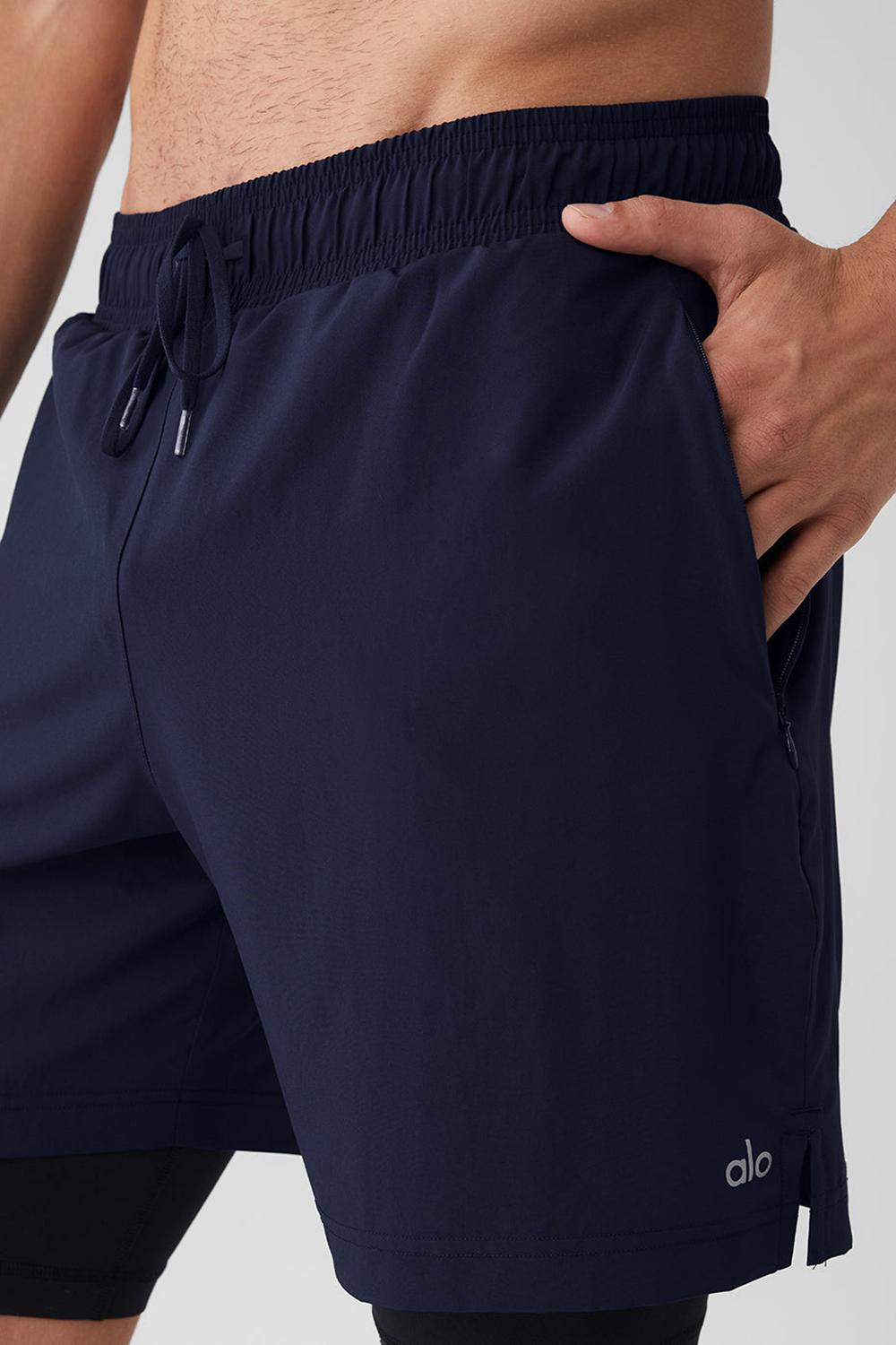 Alo Yoga 7'' Unity 2 In 1 Miesten Shortsit Laivastonsininen Mustat | Suomi  9823-RKZPW