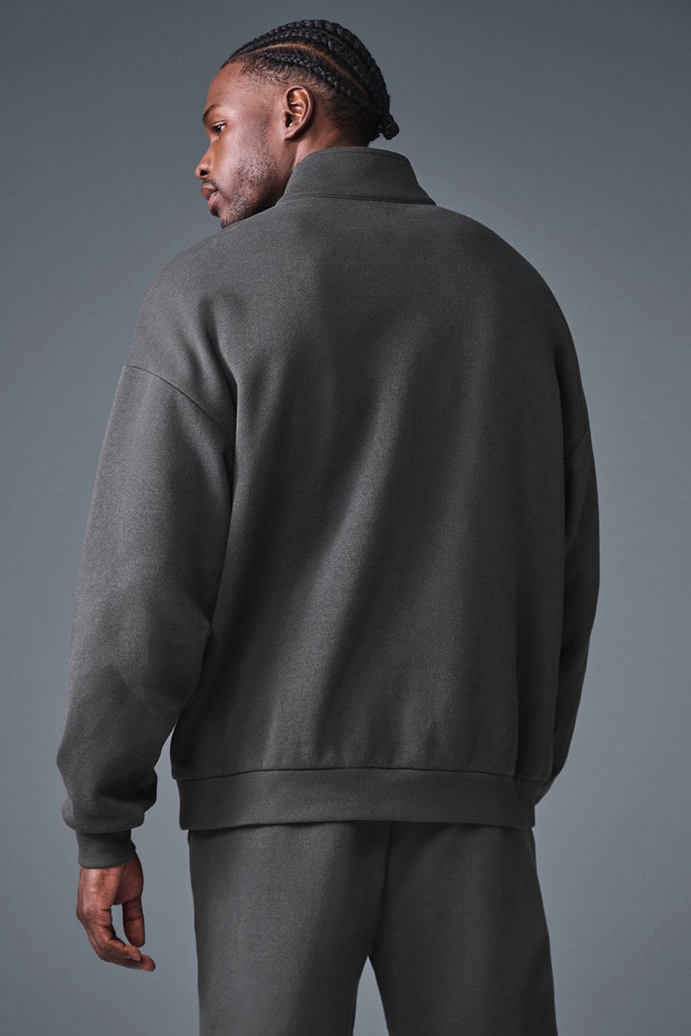 Alo Yoga Accolade 1/4 Zip Miesten Villapusero Anthracite | Suomi  4860-RTKPJ