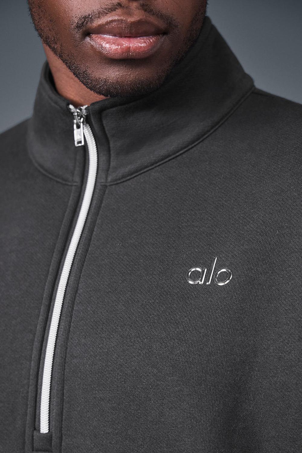 Alo Yoga Accolade 1/4 Zip Miesten Villapusero Anthracite | Suomi  4860-RTKPJ
