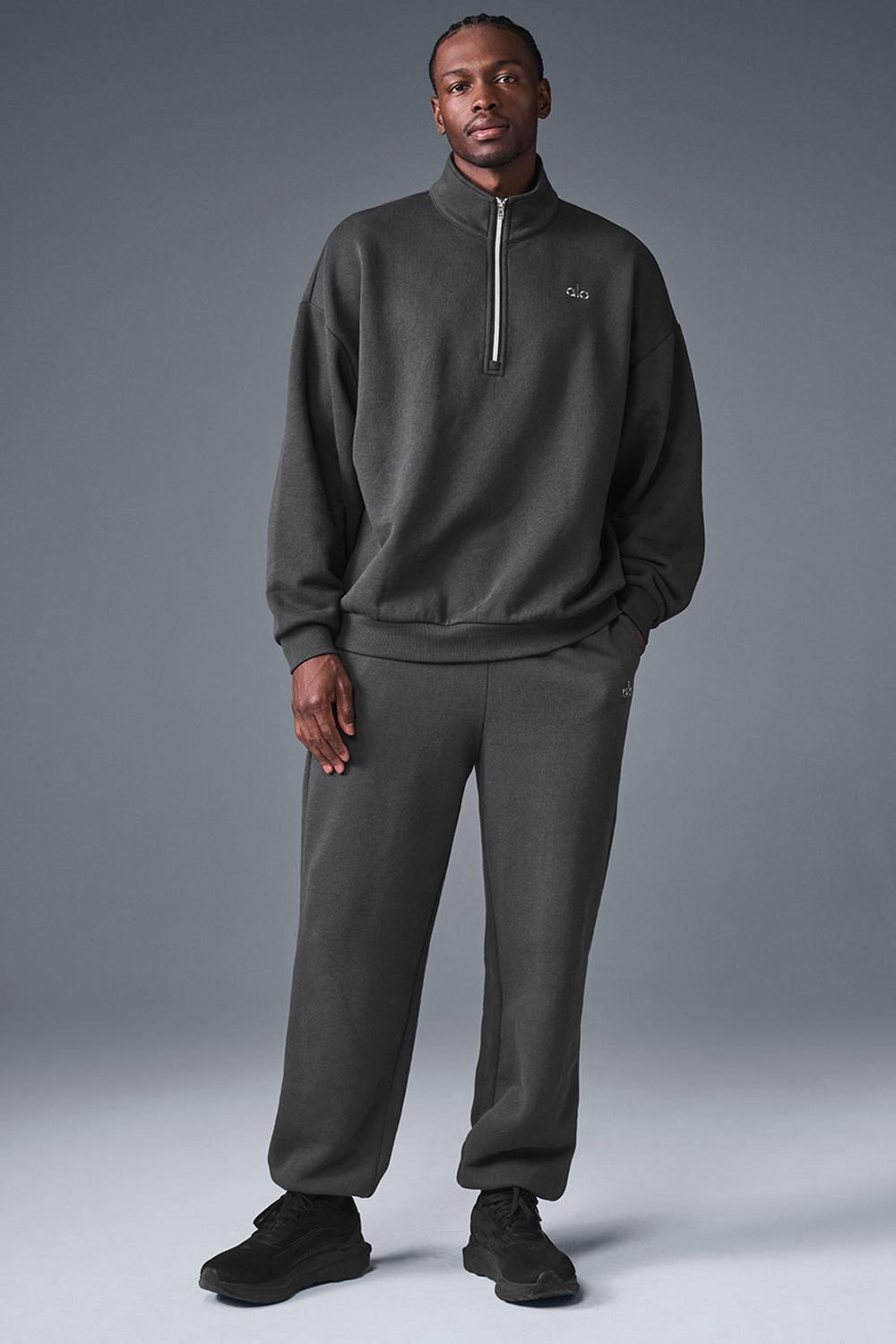 Alo Yoga Accolade 1/4 Zip Miesten Villapusero Anthracite | Suomi  4860-RTKPJ