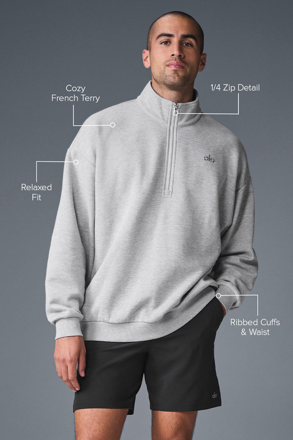Alo Yoga Accolade 1/4 Zip Miesten Villapusero Harmaat | Suomi  7861-OHGLW