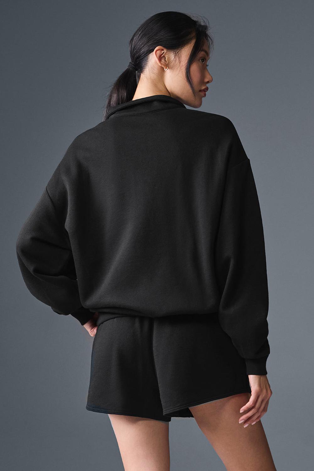 Alo Yoga Accolade 1/4 Zip Naisten Villapusero Mustat | Suomi  5793-ZEHJP