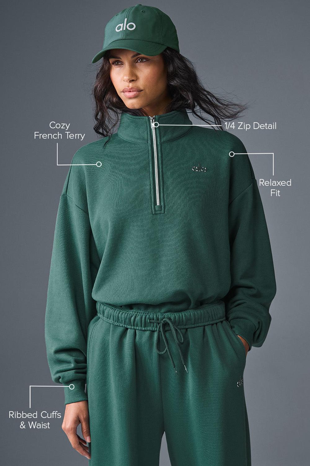 Alo Yoga Accolade 1/4 Zip Naisten Villapusero Winter Ivy | Suomi  7219-SYOZV