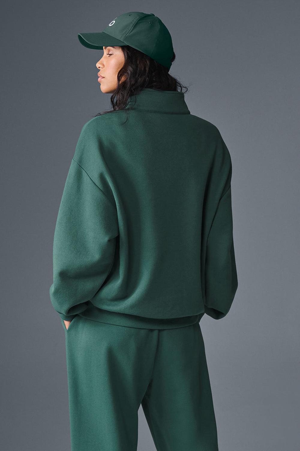 Alo Yoga Accolade 1/4 Zip Naisten Villapusero Winter Ivy | Suomi  7219-SYOZV