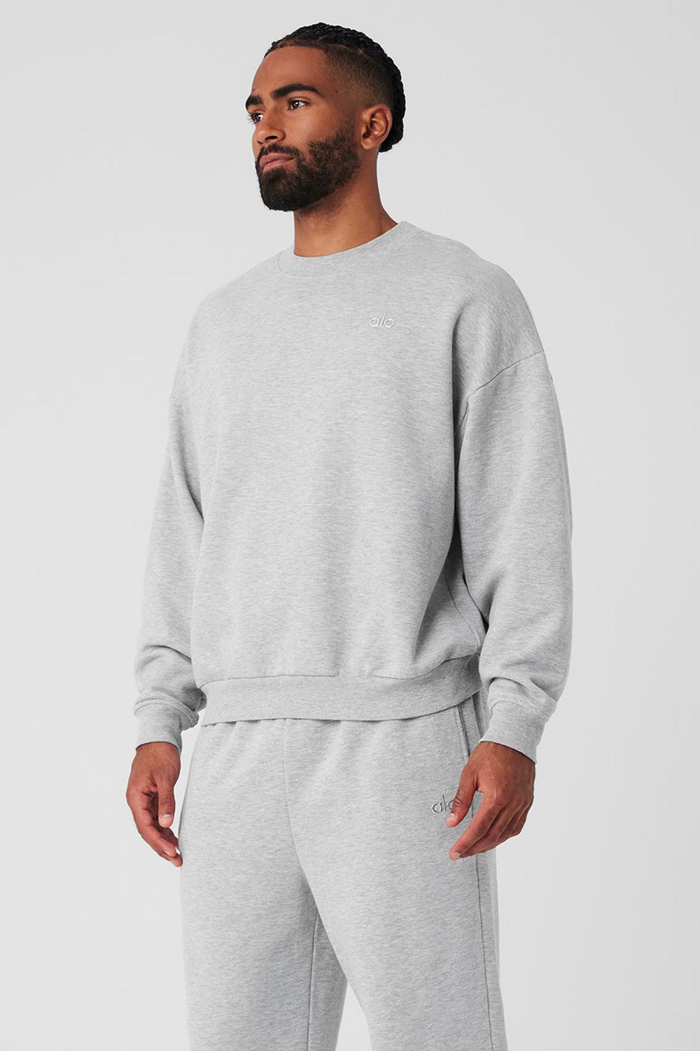 Alo Yoga Accolade Crew Neck Miesten Villapusero Harmaat | Suomi  6592-KAHEJ