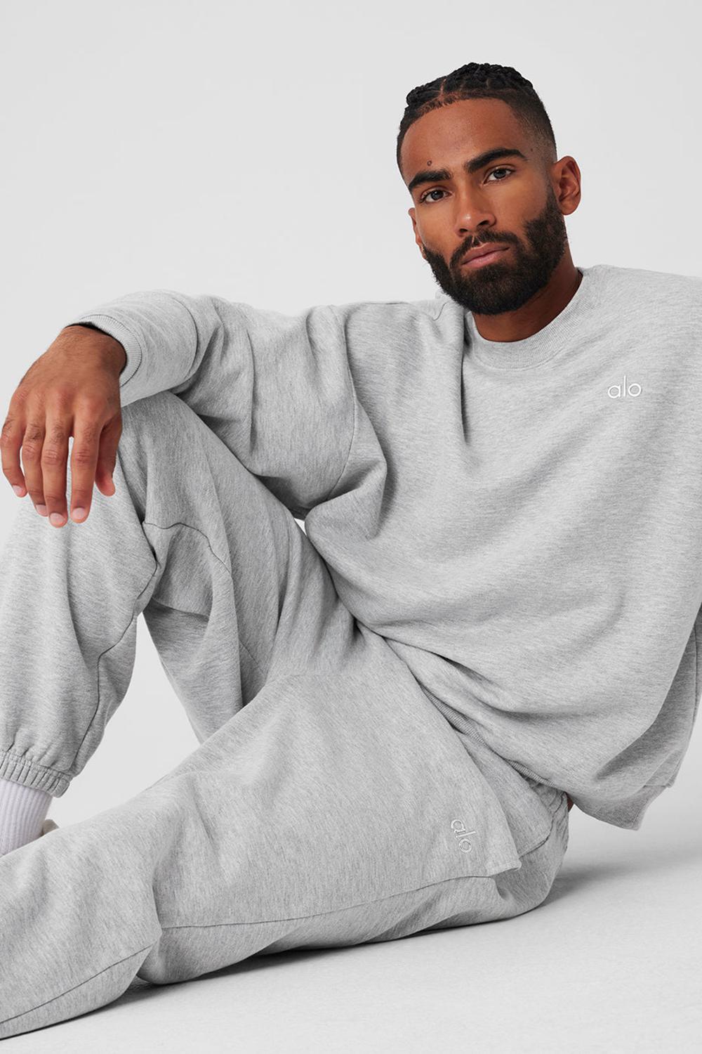 Alo Yoga Accolade Crew Neck Miesten Villapusero Harmaat | Suomi  6592-KAHEJ