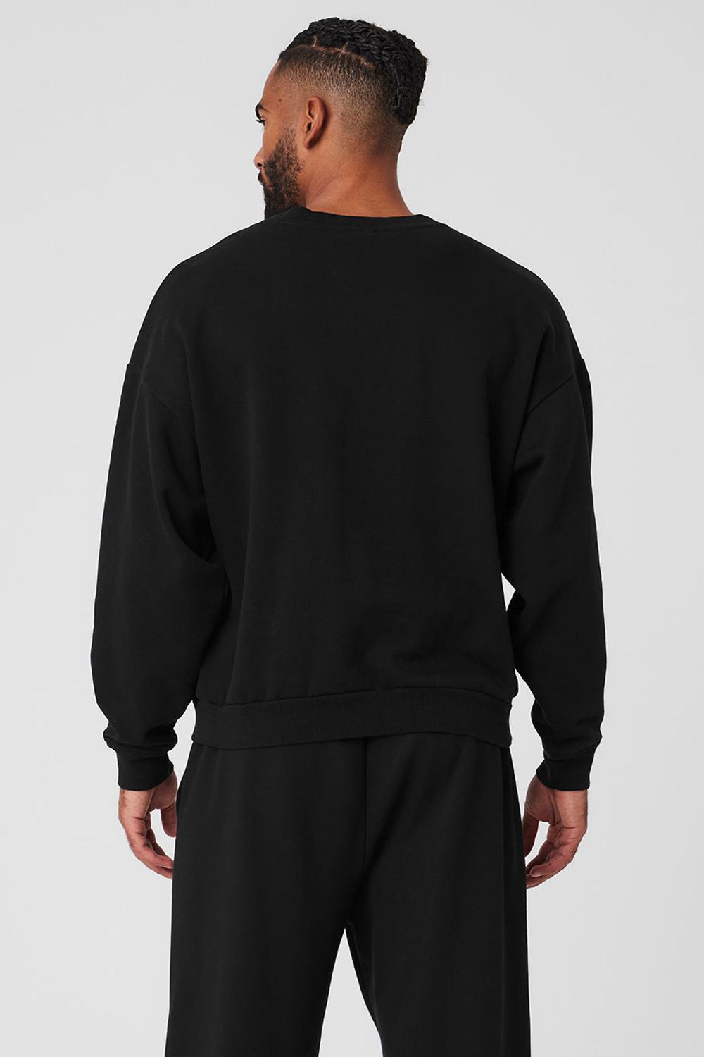 Alo Yoga Accolade Crew Neck Miesten Villapusero Mustat | Suomi  1764-NRUTO