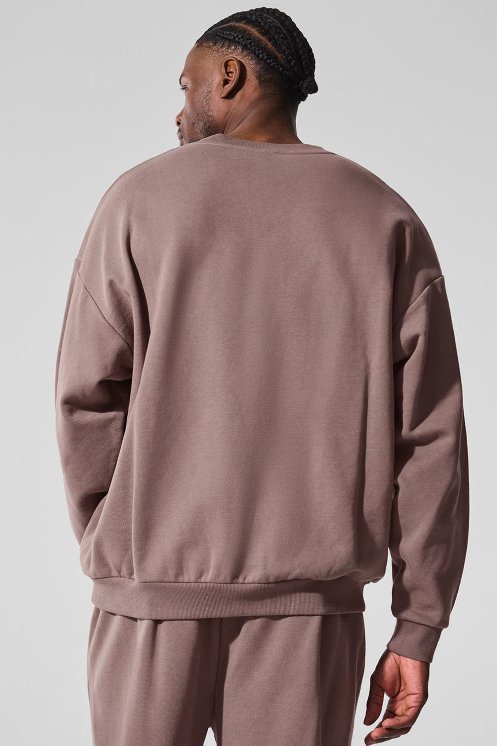 Alo Yoga Accolade Crew Neck Miesten Villapusero Mushroom | Suomi  5412-VRMWY