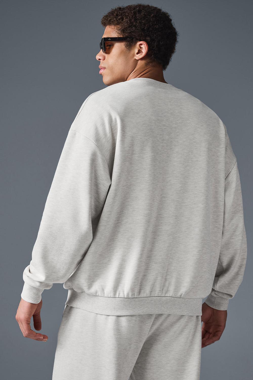 Alo Yoga Accolade Crew Neck Miesten Villapusero Valkoinen | Suomi  1029-WTBVR