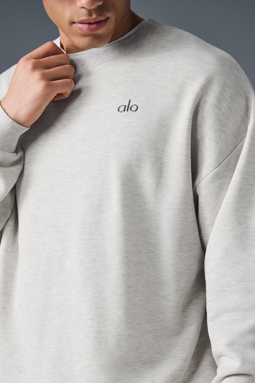 Alo Yoga Accolade Crew Neck Miesten Villapusero Valkoinen | Suomi  1029-WTBVR