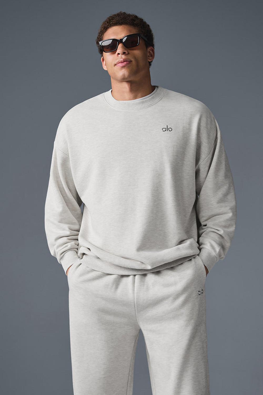 Alo Yoga Accolade Crew Neck Miesten Villapusero Valkoinen | Suomi  1029-WTBVR
