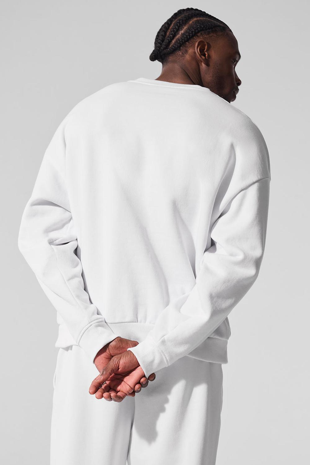 Alo Yoga Accolade Crew Neck Miesten Villapusero Valkoinen | Suomi  2596-DCYZN