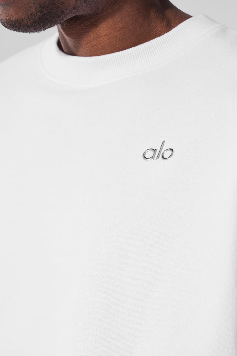 Alo Yoga Accolade Crew Neck Miesten Villapusero Valkoinen | Suomi  2596-DCYZN