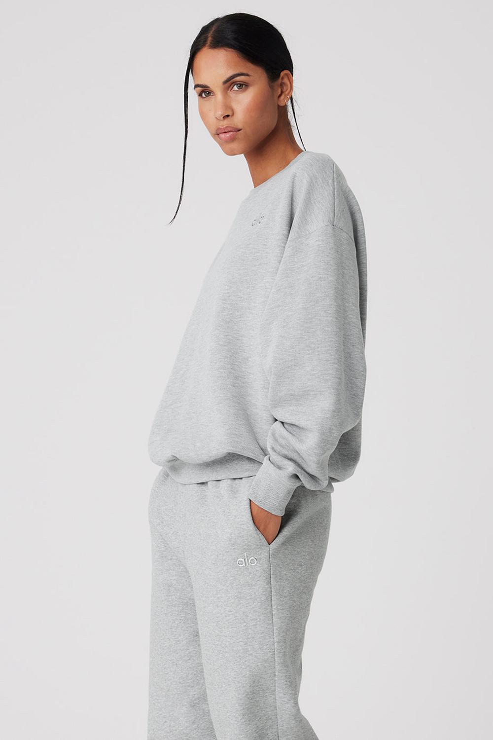 Alo Yoga Accolade Crew Neck Naisten Villapusero Harmaat | Suomi  2639-IXZKC