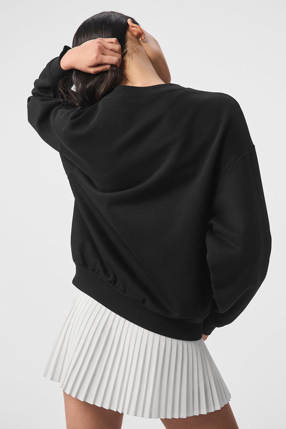 Alo Yoga Accolade Crew Neck Naisten Villapusero Mustat | Suomi  9628-XCUIW