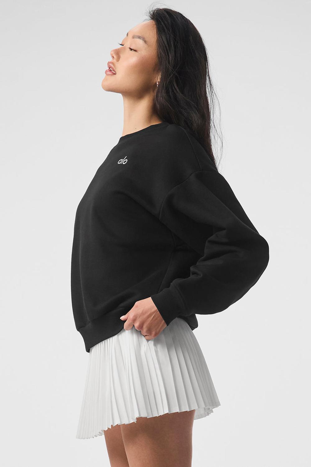 Alo Yoga Accolade Crew Neck Naisten Villapusero Mustat | Suomi  9628-XCUIW