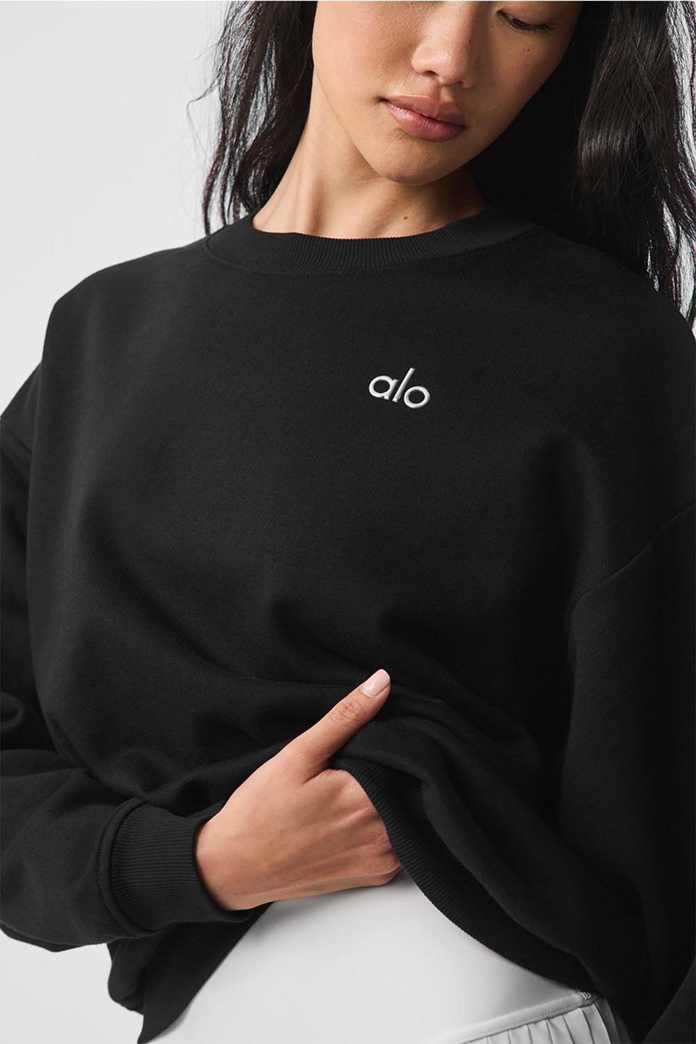 Alo Yoga Accolade Crew Neck Naisten Villapusero Mustat | Suomi  9628-XCUIW