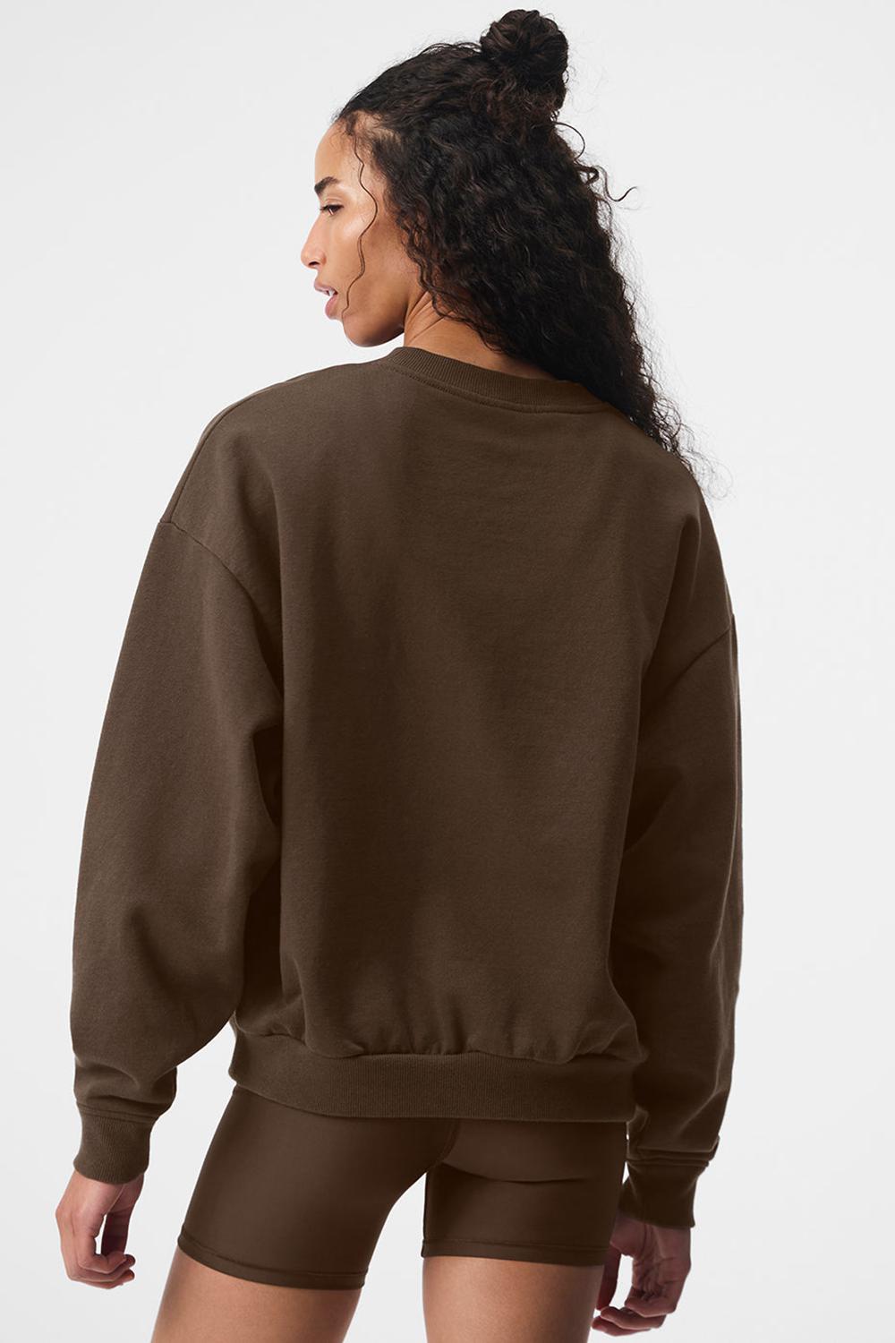 Alo Yoga Accolade Crew Neck Naisten Villapusero Espresso | Suomi  1746-NVDFC