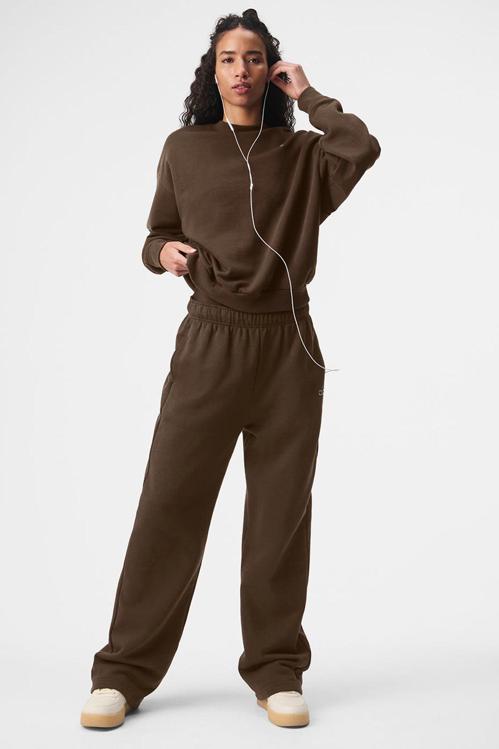 Alo Yoga Accolade Crew Neck Naisten Villapusero Espresso | Suomi  1746-NVDFC