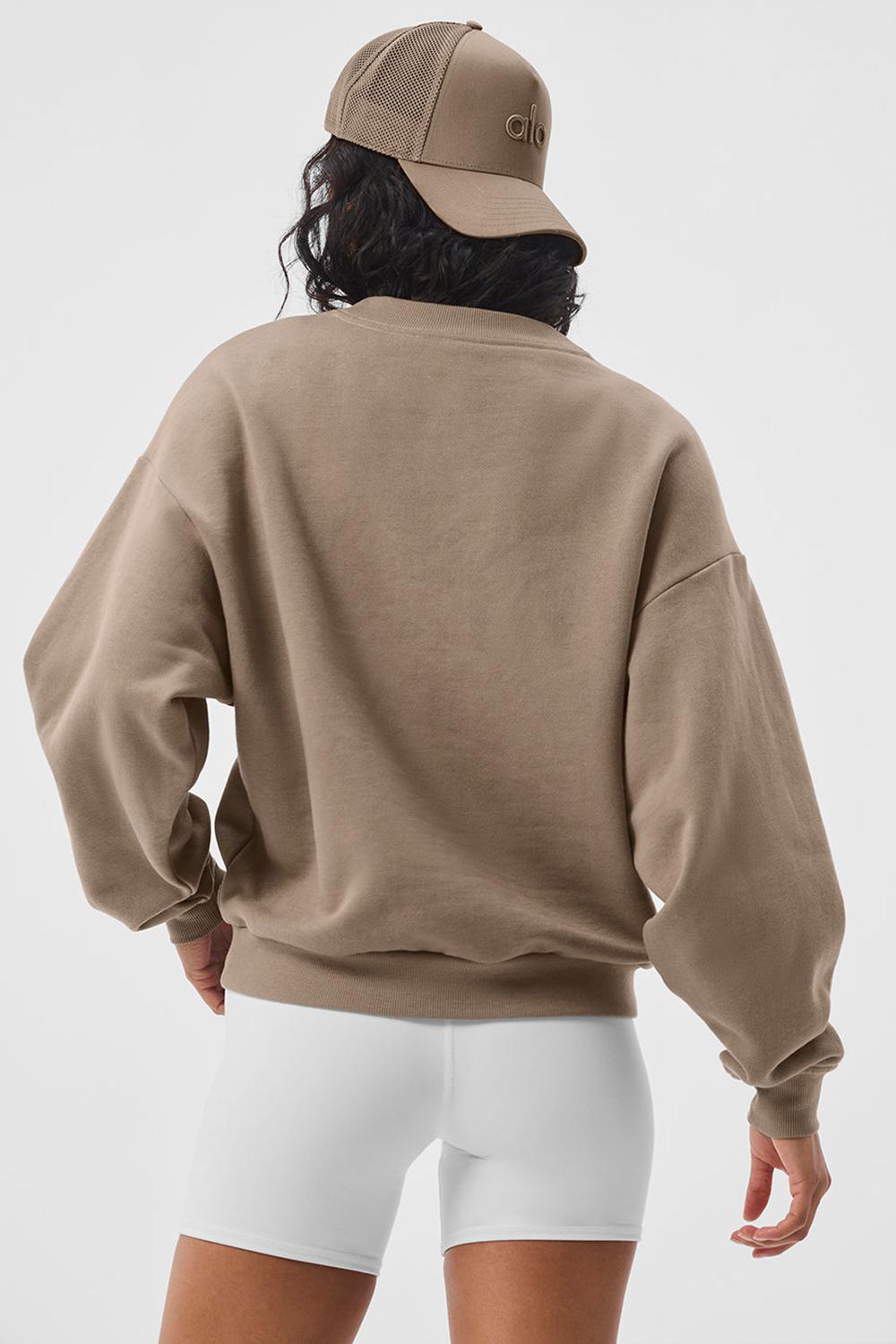 Alo Yoga Accolade Crew Neck Naisten Villapusero Gravel | Suomi  3675-CIDKG