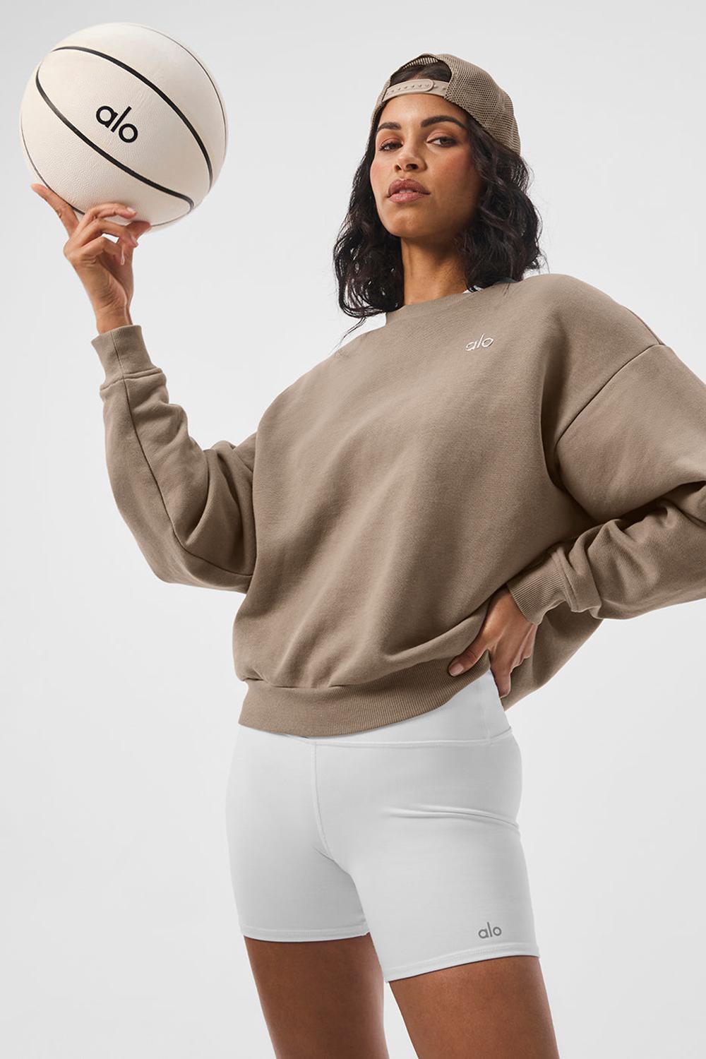 Alo Yoga Accolade Crew Neck Naisten Villapusero Gravel | Suomi  3675-CIDKG