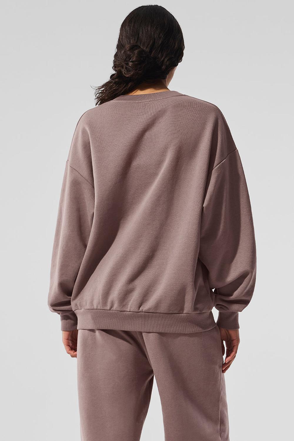 Alo Yoga Accolade Crew Neck Naisten Villapusero Mushroom | Suomi  3856-GFXAO