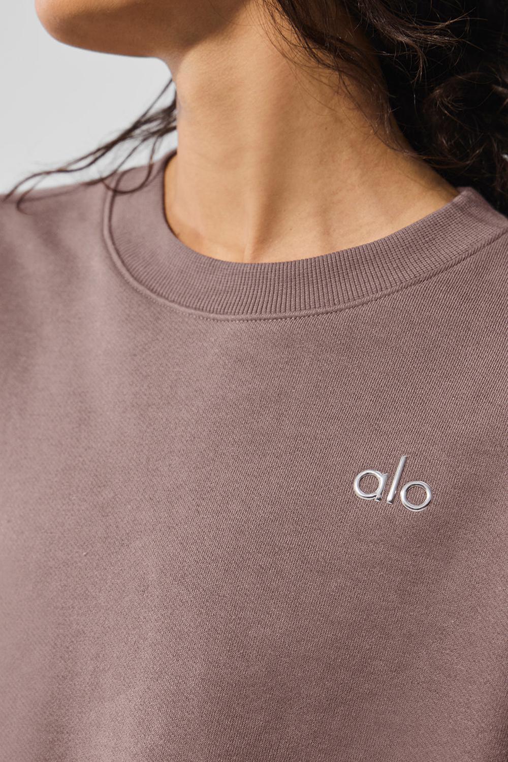 Alo Yoga Accolade Crew Neck Naisten Villapusero Mushroom | Suomi  3856-GFXAO