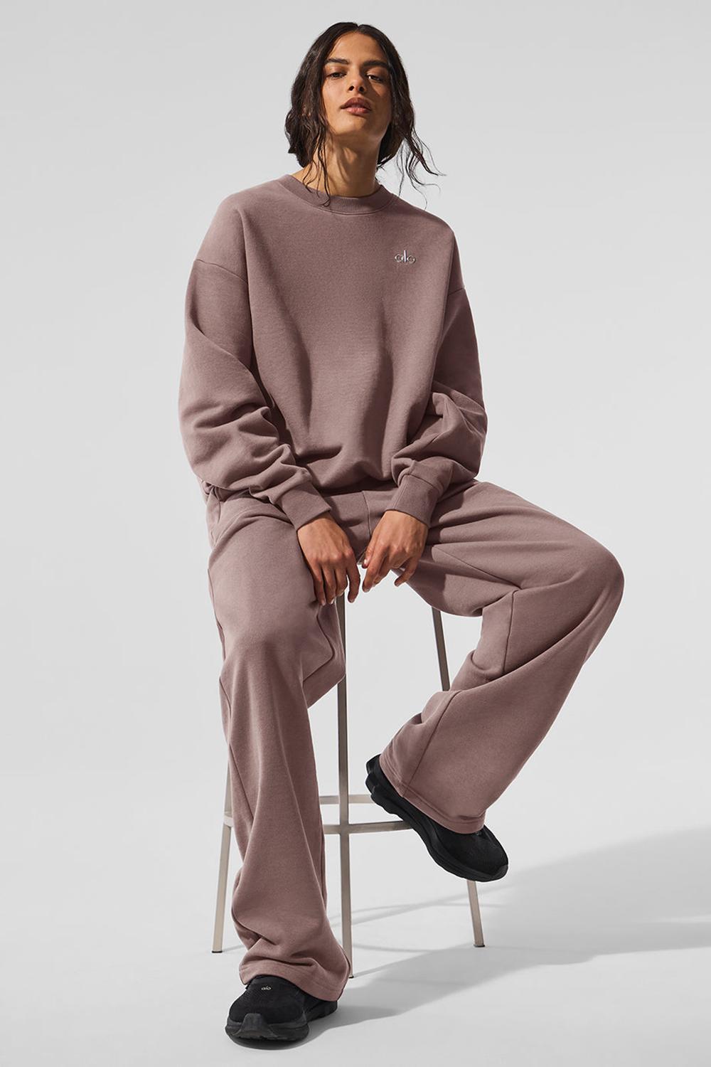 Alo Yoga Accolade Crew Neck Naisten Villapusero Mushroom | Suomi  3856-GFXAO