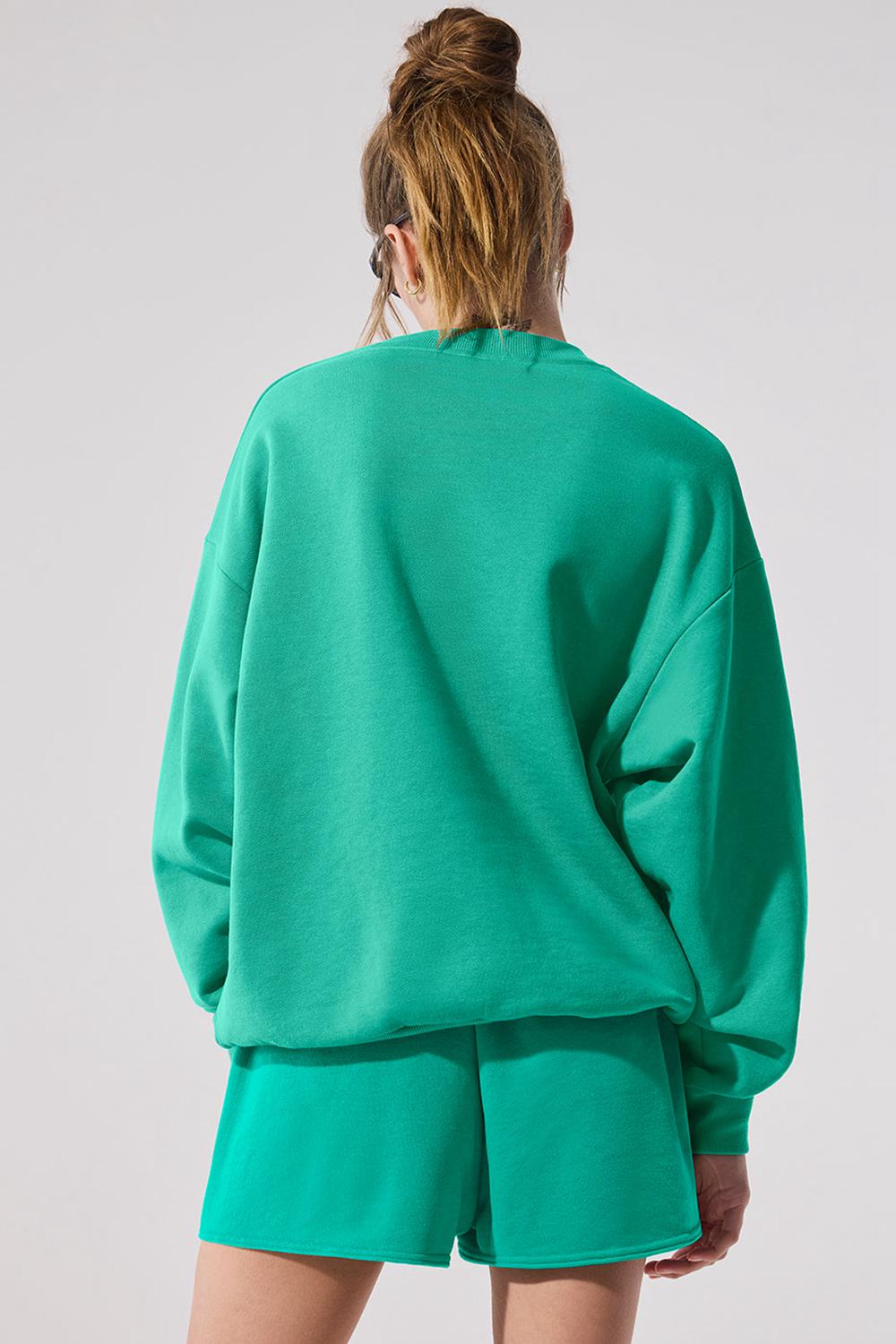 Alo Yoga Accolade Crew Neck Naisten Villapusero Vihreä | Suomi  3652-CFMZO