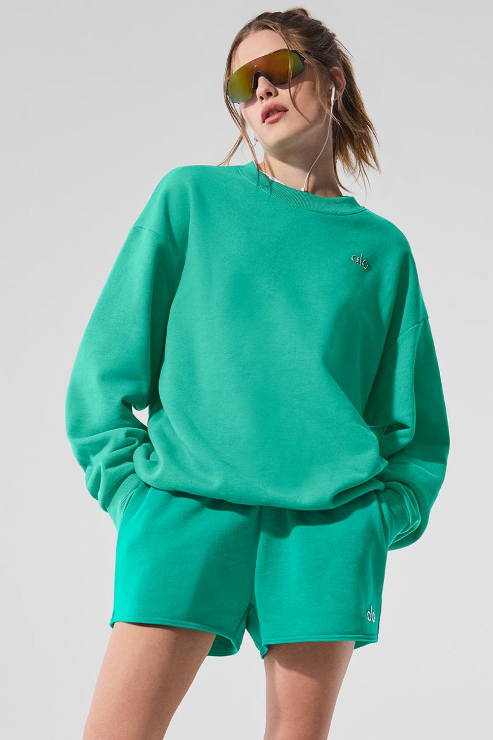Alo Yoga Accolade Crew Neck Naisten Villapusero Vihreä | Suomi  3652-CFMZO