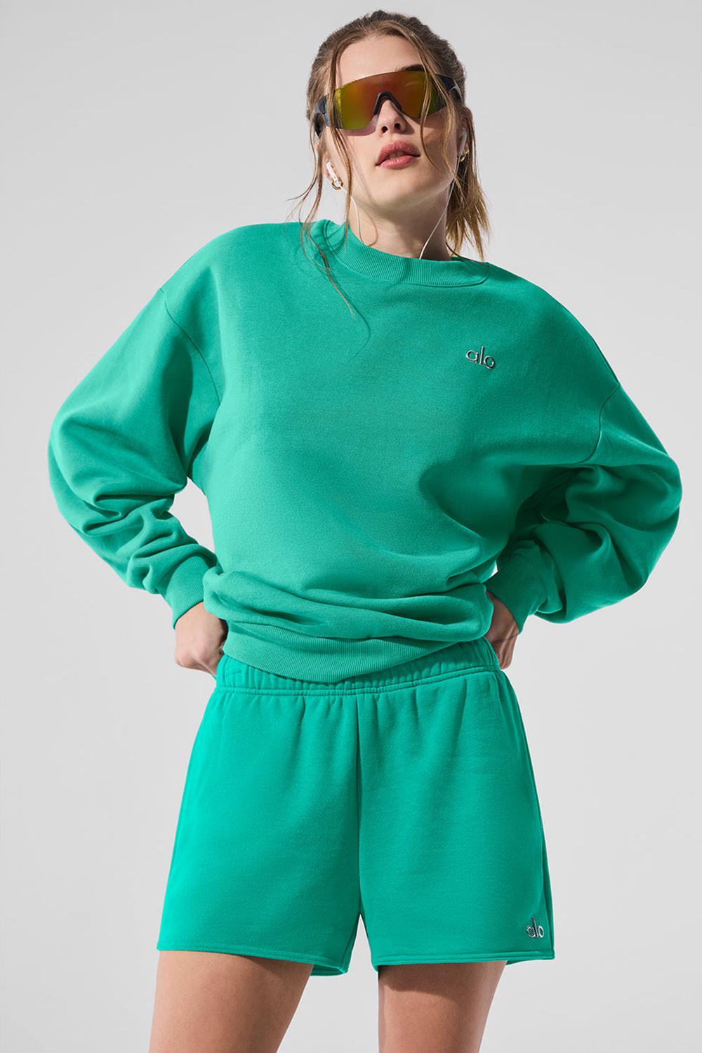 Alo Yoga Accolade Crew Neck Naisten Villapusero Vihreä | Suomi  3652-CFMZO