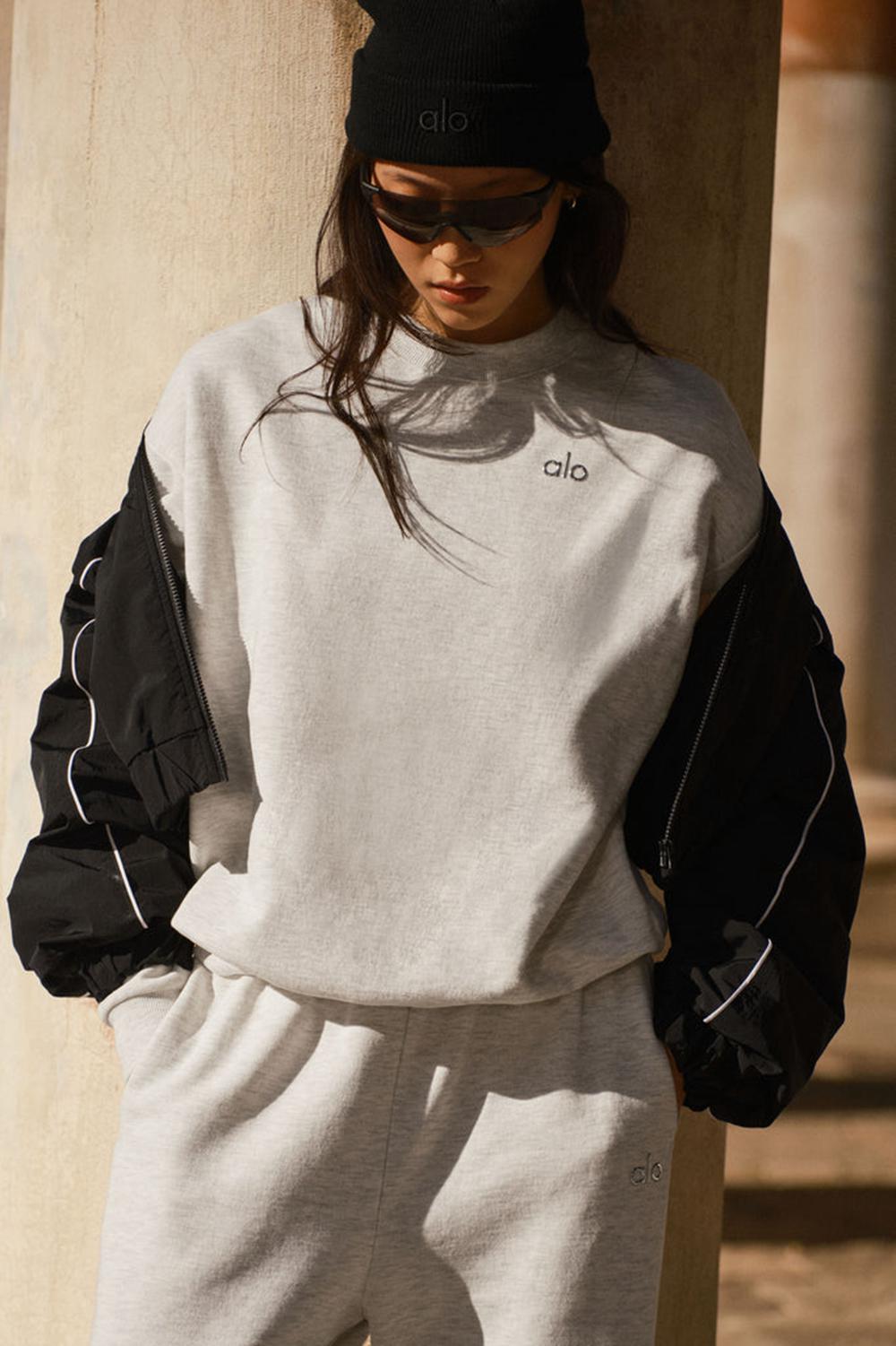 Alo Yoga Accolade Crew Neck Naisten Villapusero Valkoinen | Suomi  2314-OFPKE