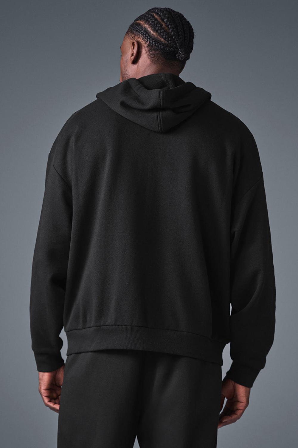 Alo Yoga Accolade Full Zip Miesten Huppari Mustat | Suomi  0281-JOTHU