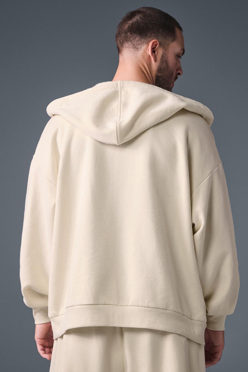 Alo Yoga Accolade Full Zip Miesten Huppari Oat Milk | Suomi  9826-XYZDE