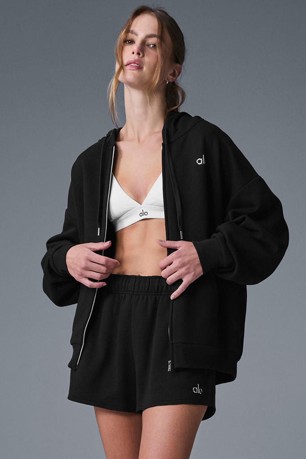 Alo Yoga Accolade Full Zip Naisten Huppari Mustat | Suomi  3058-NEQUF