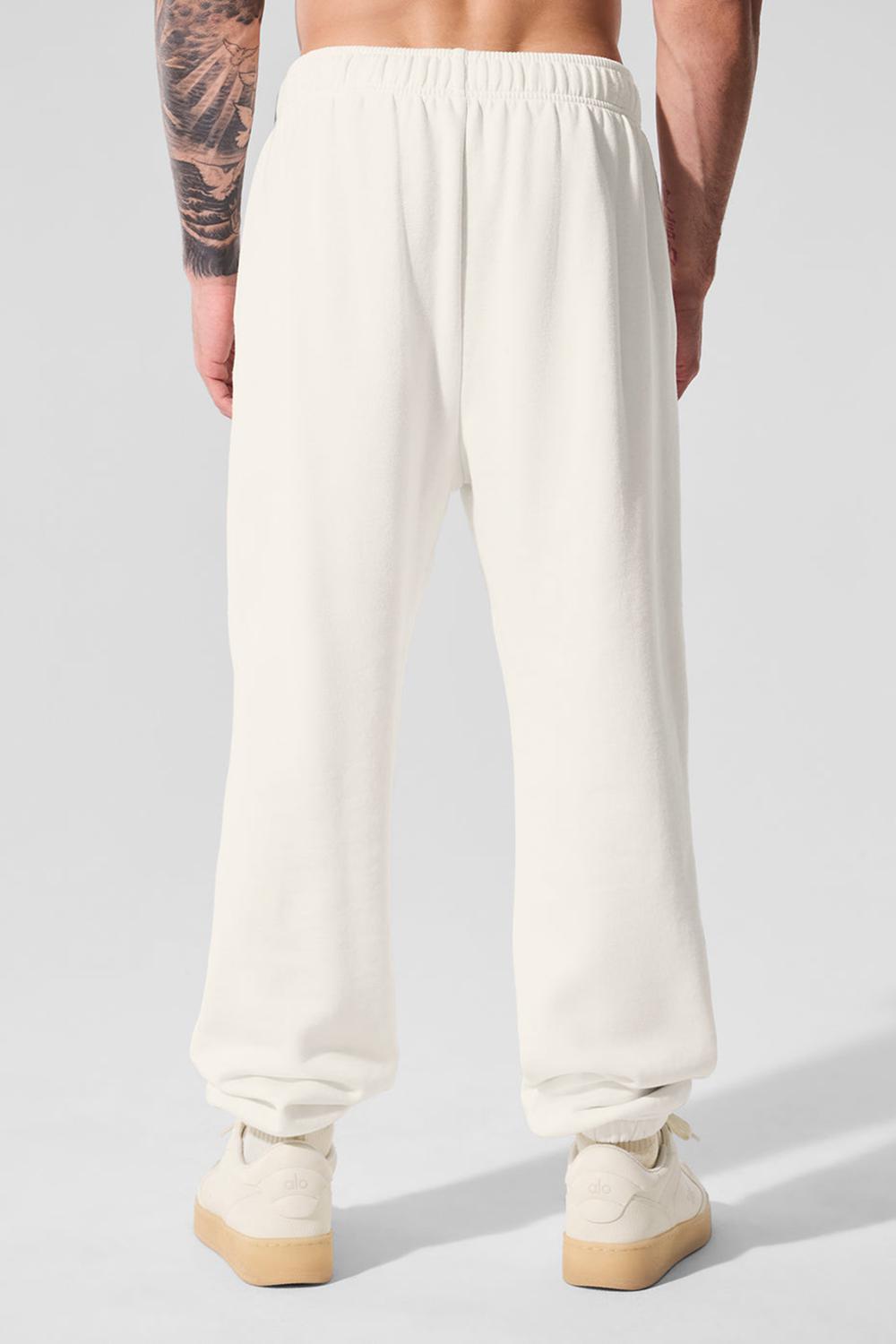 Alo Yoga Accolade Miesten Collegehousut Ivory | Suomi  3164-EULYQ