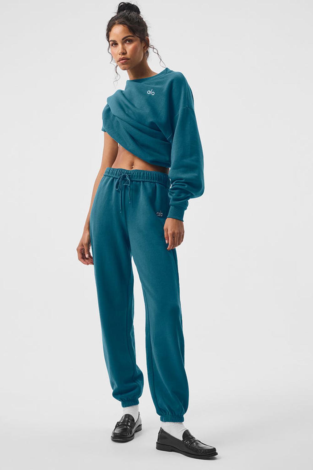 Alo Yoga Accolade Naisten Collegehousut Oceanic Teal | Suomi  0238-OPHNR
