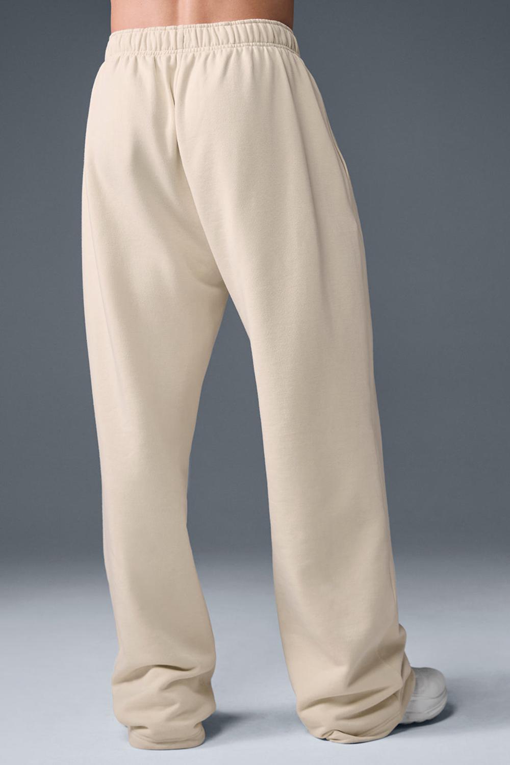 Alo Yoga Accolade Straight Leg Miesten Collegehousut Oat Milk | Suomi  0924-URLXZ