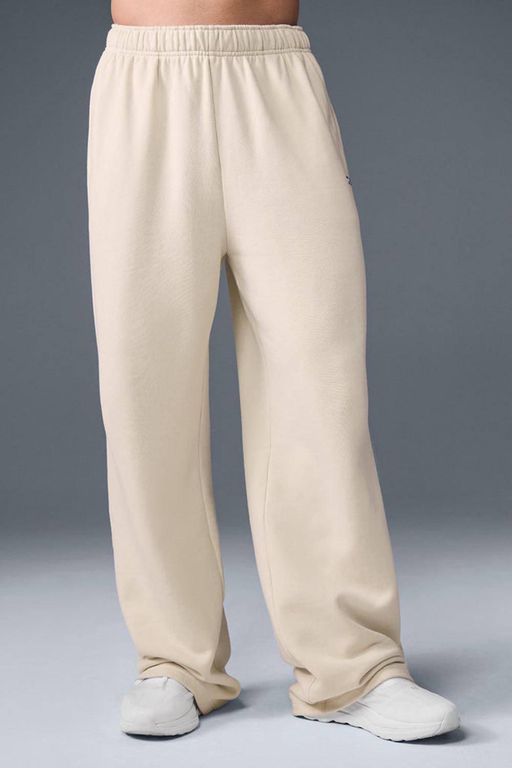 Alo Yoga Accolade Straight Leg Miesten Collegehousut Oat Milk | Suomi  0924-URLXZ