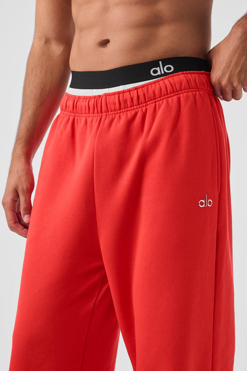 Alo Yoga Accolade Straight Leg Miesten Collegehousut Punainen | Suomi  9671-FJNKG