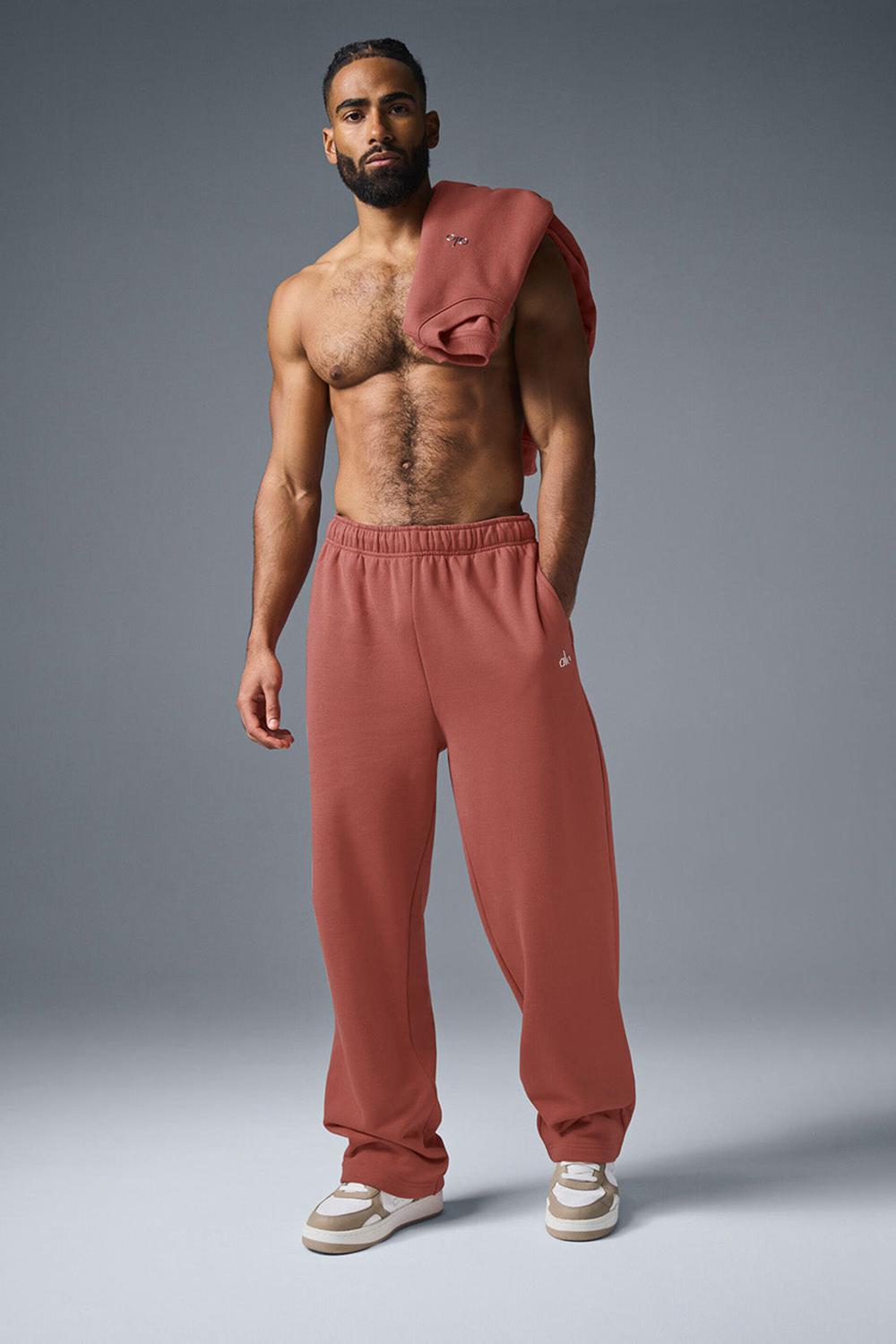 Alo Yoga Accolade Straight Leg Miesten Collegehousut Soft Terracotta | Suomi  1409-URODK