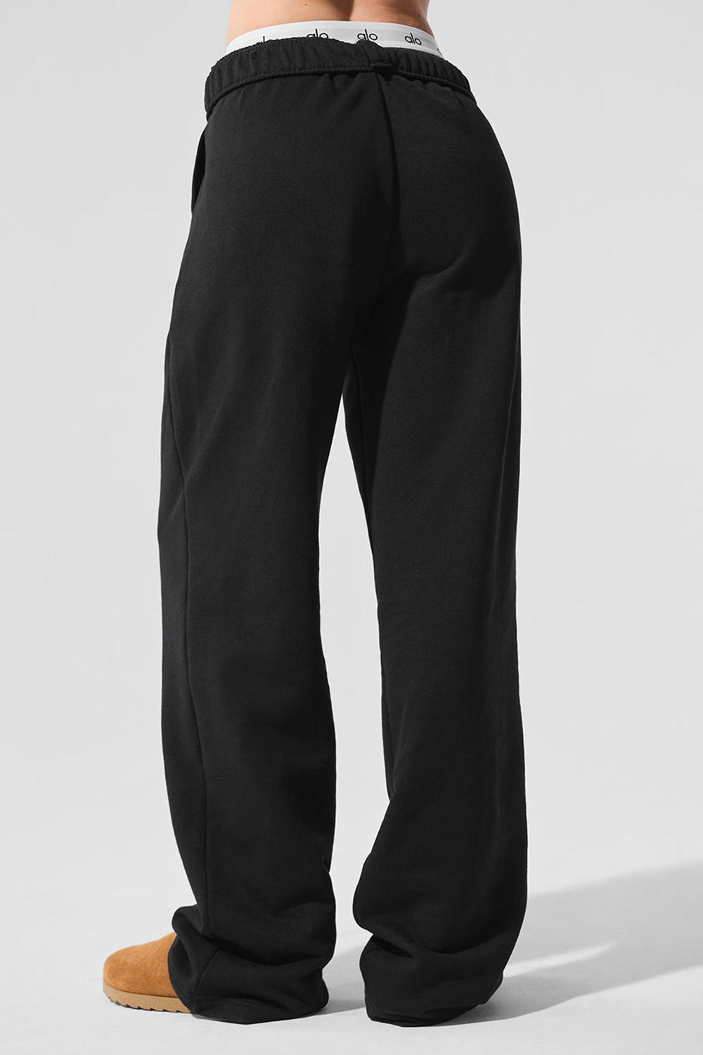 Alo Yoga Accolade Straight Leg Naisten Collegehousut Mustat | Suomi  4793-ZBVCK
