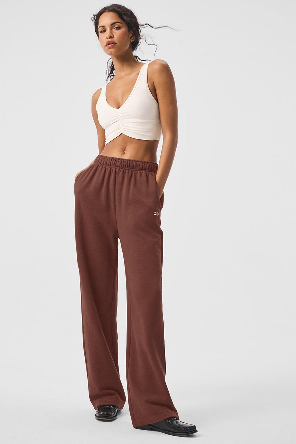 Alo Yoga Accolade Straight Leg Naisten Collegehousut Chestnut | Suomi  2701-EORYN