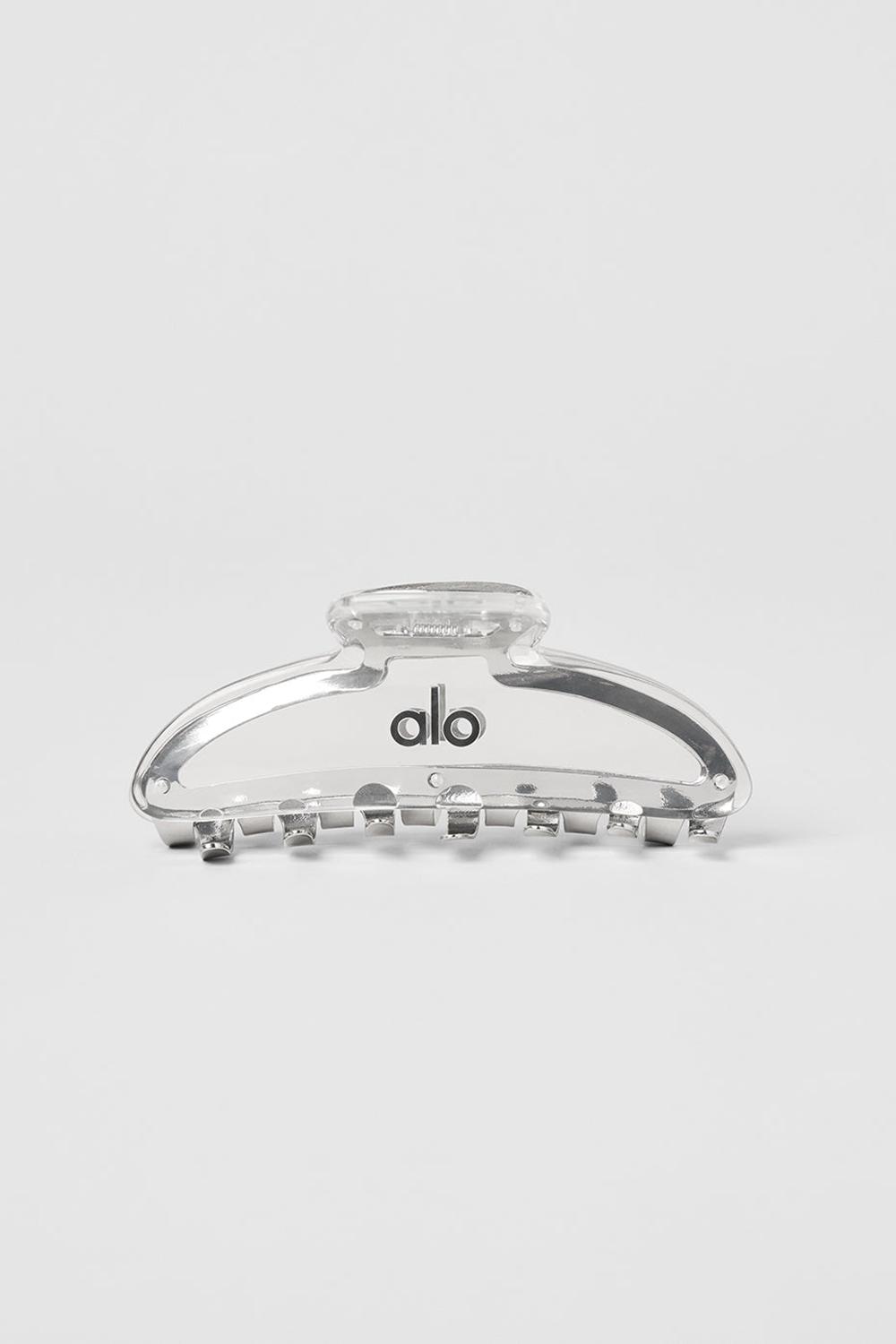 Alo Yoga Acrylic Illusion Claw Clip Naisten Hair Claw Clear Acetate / Chrome | Suomi  9476-UOLMC