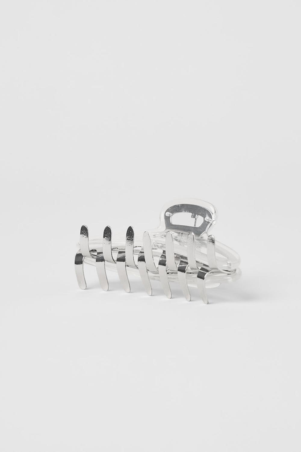 Alo Yoga Acrylic Illusion Claw Clip Naisten Hair Claw Clear Acetate / Chrome | Suomi  9476-UOLMC