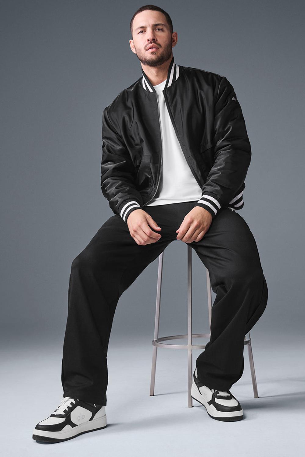 Alo Yoga Afterglow Varsity Miesten Takit Mustat | Suomi  6308-KMVAP
